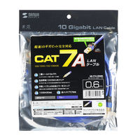 サンワサプライ カテゴリ7A LANケーブル 0.6m KB-T7A-006BL 1個