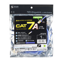 サンワサプライ カテゴリ7A LANケーブル 1m KB-T7A-01BL 1個
