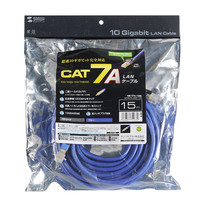 サンワサプライ LANケーブル カテゴリ7A 15m ブルー KB-T7A-15BL（直送品）
