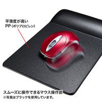 サンワサプライ リストレスト付きマウスパッド（レザー調素材、高さ高め、レッド） W156×D254×H22.5mm MPD-GELPHR 1個（直送品）