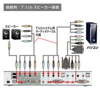 サンワサプライ デュアルリンクDVI対応パソコン自動切替器(2:1) SW-KVM2HDCN 1個（直送品）