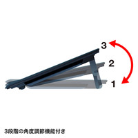 サンワサプライ ノート用クーラーパッド（ファン左右稼働） 12インチワイド～15.6インチワイド対応 TK-CLN22U 1個（直送品）