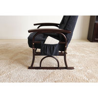 【軒先渡し】ヤマソロ 漣さざなみ ラタン高座椅子 座面高さ調整 4段階リクライニング ポケット付 ブルー 83-933 1脚（直送品）