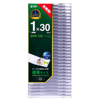 サンワサプライ DVD・CDケース（クリアー） FCD-PN30C 1セット（30枚入り）（直送品）