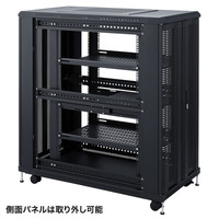 サンワサプライ 観音扉19インチマウントサーバーラック（24U） CP-SVCKAN24U 幅600×奥行1100×高さ1260mm 1台（直送品）