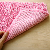 イケヒコ バスマット 洗える 吸水 速乾 無地 『クリア』 ピンク 2枚セット 約45×60cm 3440860（直送品）