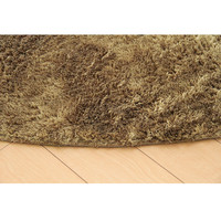 イケヒコ ラグ カーペット 2畳タイプ シャギー調 円形 『ラルジュ』 ベージュ 約185cm 丸1280200020603 1枚（直送品）