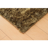 イケヒコ ラグ カーペット 1畳タイプ 無地 シャギー調 選べる7色 『ラルジュ』 ベージュ 約90×185cm  1枚（直送品）