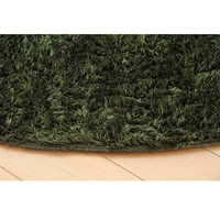 イケヒコ ラグ カーペット 1畳タイプ シャギー調 『ラルジュ』 グリーン 約100×150cm 楕円1280200120803 1枚（直送品）