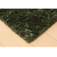 イケヒコ ラグ カーペット 1畳タイプ 無地 シャギー調 選べる7色 『ラルジュ』 グリーン 約90×185cm  1枚（直送品）