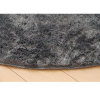 イケヒコ ラグ カーペット 1畳タイプ シャギー調 『ラルジュ』 グレー 約100×150cm 楕円1280200130803 1枚（直送品）