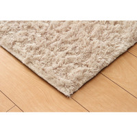 イケヒコ ラグ 1畳タイプ 無地 シャギー調 『ラルジュ』 アイボリー 約90×185cm 1280200141103 1枚（直送品）