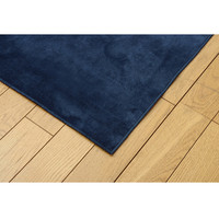 イケヒコ ラグ 1.5畳タイプ 洗える 『イーズ』 ネイビー 約130×185cm すべりにくい裏地加工 1280050191503 1枚（直送品）