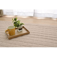 イケヒコ ラグ 3畳タイプ 洗える 無地 『コルム』 ベージュ 約200×250cm ホットカーペット対応 1291300026501 1枚（直送品）