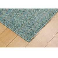 イケヒコ ラグ 2畳タイプ 抗菌 防臭 防ダニ 国産 『イリゼ』 ブルー 約190×190cm 1340630041903 1枚（直送品）