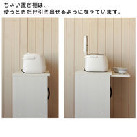 白井産業 キュレボ キッチンラック ホワイト 幅584×奥行380×高さ974mm CRV-9560DGH WH 1台（直送品）