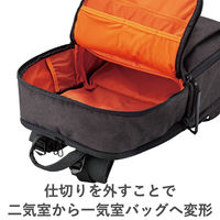 ELECOM off toco/2STYLEカジュアルカメラバッグ/バックパック/ハイグレード/Lサイズ/ブラック DGB-S037BK 1個