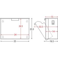 宮武製作所 メールボックス TEER ティール 幅350×奥行165×高さ255mm ブラウン MB-1300M_BR 1台（直送品）