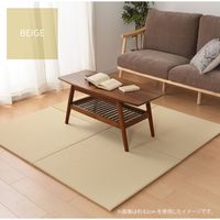 萩原 水拭きできる すき間ができにくい い草風 小型置き畳 幅650×奥行650×高さ15mm グリーン 159055211 1枚（直送品）