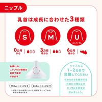 NUK パーフェクトマッチ ほ乳びん（プラスチック製）260ml レインボー 1個 ダッドウェイ