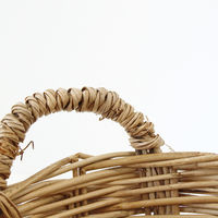 トモ・コーポレーション バスケット ラタン カゴ網 取っ手付き 425423 1個（直送品）