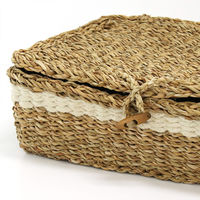 トモ・コーポレーション かご レクタングル ふた付き ストレージ M L 2個組 477903 1個（直送品）