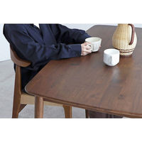 【軒先渡し】東馬 MGN ダイニングテーブル 幅1300×奥行760×高さ720mm ブラウン 54690440 1台（直送品）