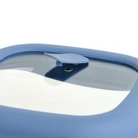 耐熱ガラス製 保存容器 1.5L ブルー LNG482 1セット（1個×3）電子レンジ・オーブン・食洗機対応 LIV PLUS