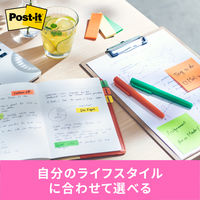 スリーエム(3M) ポストイット フィルムふせん 付箋 透明見出し 44mm×12mm マルチカラー6 1パック 688MC-6