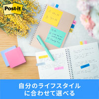 スリーエム(3M) ポストイット フィルムふせん 付箋 インデックス 厚口 透明 40mm×18mm マルチカラー3 1パック 686MC-3
