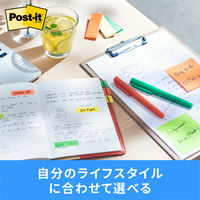スリーエム(3M) ポストイット フィルムふせん 付箋 インデックス 厚口 透明 40mm×18mm マルチカラー6 1パック 686MC-6