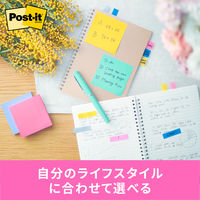 スリーエム(3M) ポストイット フィルムふせん 付箋 透明見出し 44mm×12mm マルチカラー3 1箱 688MC-3