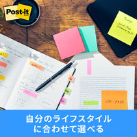 ポストイット 付箋 フィルムふせん ジョーブ インデックス 厚口 マルチカラー1 1箱(10パック) スリーエム 686MC-1