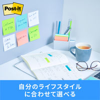 スリーエム(3M) ポストイット フィルムふせん 付箋 インデックス 厚口 透明 40mm×18mm マルチカラー4 1箱 686MC-4