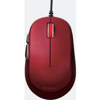 マウス 有線 5ボタン ブルーLED 左右対称 両利き対応 EPRIM レッド M-Y9UBRD エレコム 1個