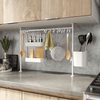 umbra（アンブラ） エニウェア キッチン テンション オーガナイザー ロング ホワイト 21013932660 １個（直送品）