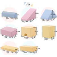 セルタン プレイ クッション 640×455mm 合皮ブルー×イエロー A998-620LBL/669YE 1セット(8個入)（直送品）