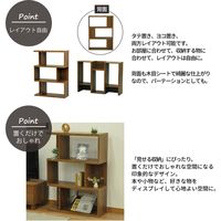 エイ・アイ・エス ロスタ ジグザグラック 幅795×奥行295×高さ1112mm ブラウン LST-1280ZS BR 1台（直送品）