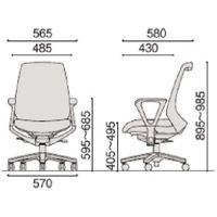 イトーキ ノナチェア KZ-336PVH ホワイト×ブラック KZ-336PVH-W9T1 1脚（直送品）
