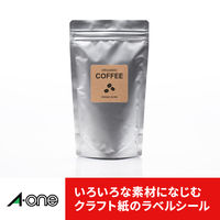 エーワン（A-one）ラベルシール クラフト紙・ダークブラウン プリンタ兼用 封筒 シール ステッカー A4 27面  15シート  31751