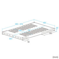 サンワサプライ 19インチマウント取り付け棚板 CP-SVHTNT1BK 1枚（直送品）