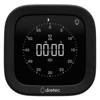 【タイマー】ドリテック VISUAL TIMER ブラック 学習タイマー T-648BK 1個