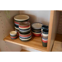 丸利玉樹利喜蔵商店 ボウル 14.5cm AirStack エアスタック 磁器 美濃焼 ラインブルー 423243 1個（直送品）