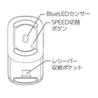 ナカバヤシ 無線静音 充電スライド式コンパクト 5ボタン BlueLEDマウス ホワイト MUS-RKF235W 1個