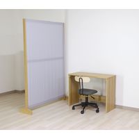 【軒先渡し】友澤木工 テレワークパーテーション 幅1330×奥行300×高さ1780mm ナチュラル DE-12 NA 1台（直送品）