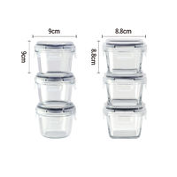 耐熱ガラス 3P 保存容器 ラウンド 120ｍL 1個（3個セット） 電子レンジ・食洗器対応 シービージャパン