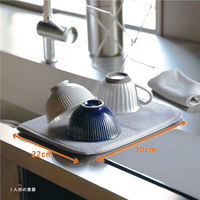 atomico 畳んでしまえる吸水マット W450×D300mm グレー 1枚 シービージャパン