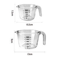 耐熱ガラス計量カップ M 500mL 1個 電子レンジ・食洗器・オーブン対応 シービージャパン