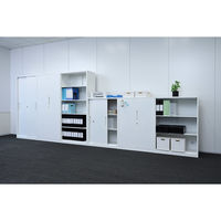 YAMAZEN スチール収納 書庫 引違い 5段 幅800×奥行400×高さ1790mm ホワイト 1台（取寄品）