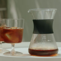 お手軽コーヒーポット 耐熱ガラス製 ドリップポット コーヒーサーバー OCPー40ーB 1個 HARIO（ハリオ）